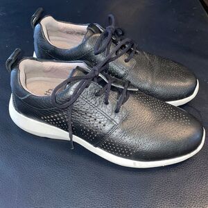 Earth “Desire Flux” Black Perforated Leather Sneaker